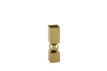 Gold Gövdeli Kübik Tabanlı Vazo 5x19cm