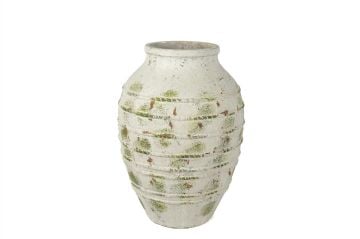Krem Yeşil Eskitme Büyük Küp 52x35cm