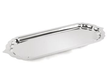 Platin Oymalı Servis Tepsisi 61x24cm