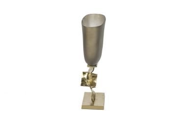 Gold Ayaklı Şampanya Cam Vazo31x41