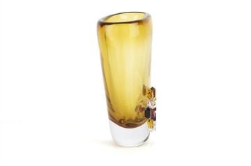 Crystal Amber Cam Vazo 13x17x30cm