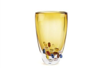 Crystal Amber Cam Vazo 13x17x30cm