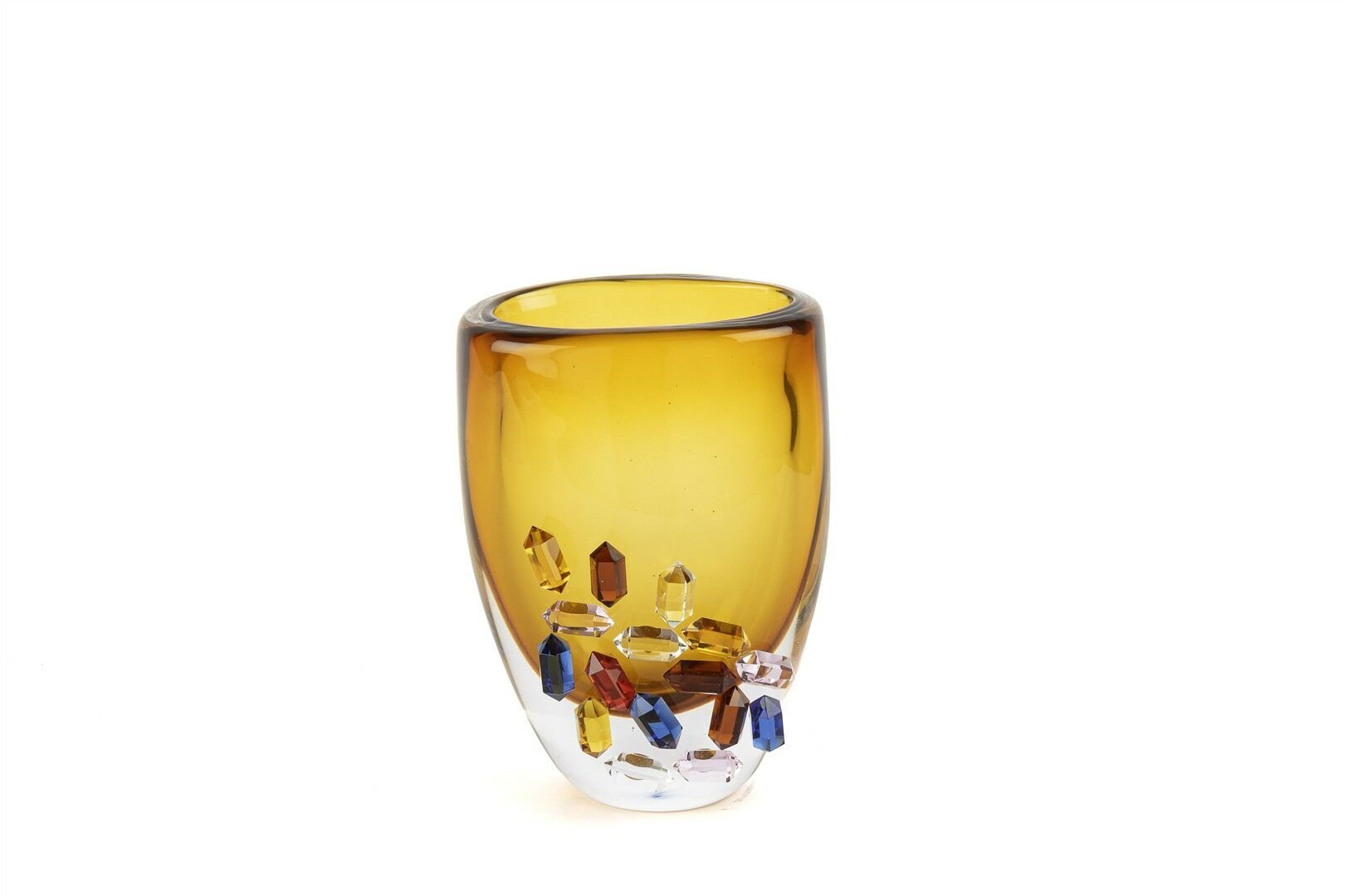 Crystal Amber Cam Vazo 12x16x22cm