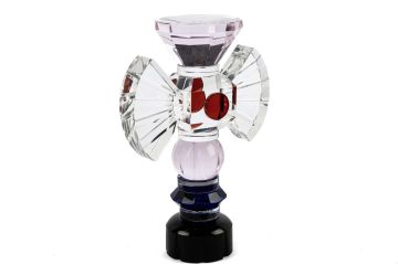 Fiyonklu Renkli Cam Mumluk 12x7x18cm