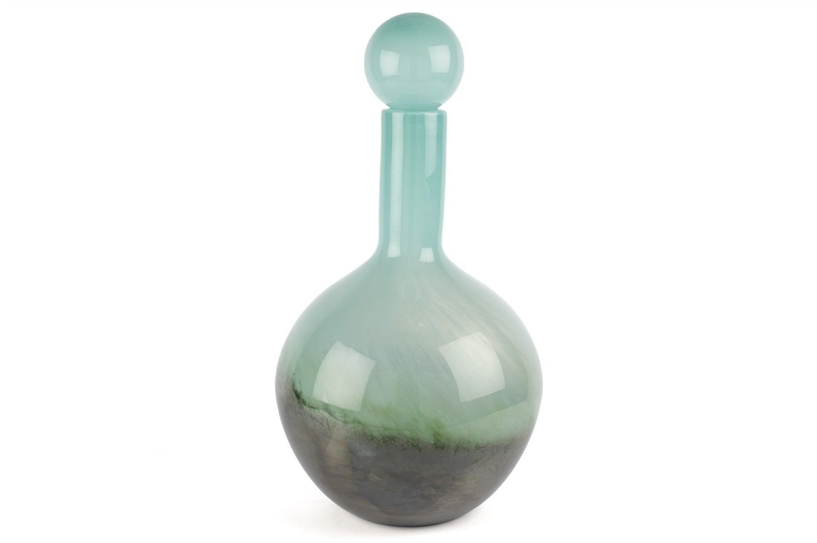 Turkuaz Yeşil Kapaklı Cam Küp 46x24cm
