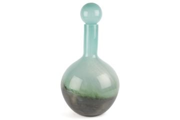 Turkuaz Yeşil Kapaklı Cam Küp 46x24cm