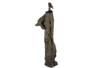 Eskitme Seramik Dek Kadın Obje 13x49cm
