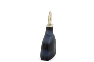 Zeolit Taşlı Lacivert Cam Dekoratif Obje 12x5x30cm
