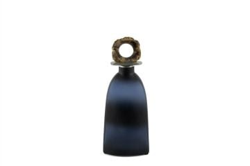 Zeolit Taşlı Lacivert Cam Dekoratif Obje 12x5x37cm