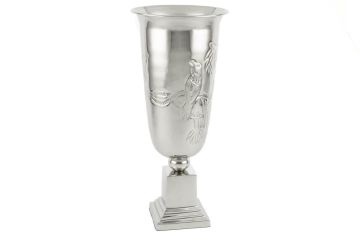 Silver Ayaklı Metal Vazo 22x52cm