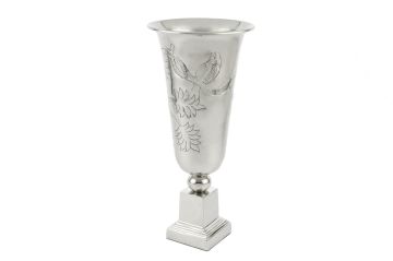 Silver Ayaklı Metal Vazo 21x45cm