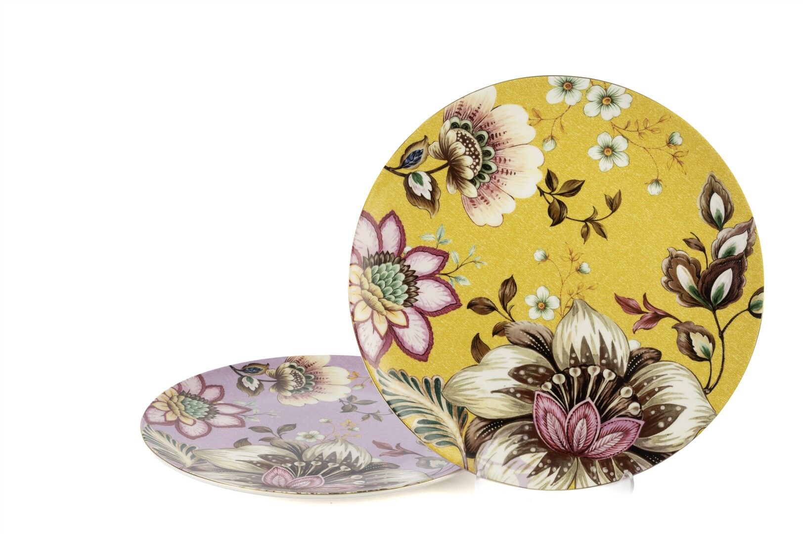Peony Sarı Lila 2li Servis Tabağı 27cm
