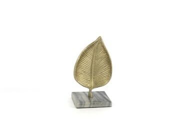 Mermer Ayaklı Gold Yaprak 20x11cm