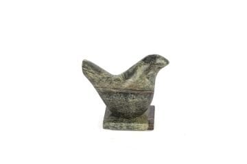 Füme Mermer Kuş Dekor 15x12cm