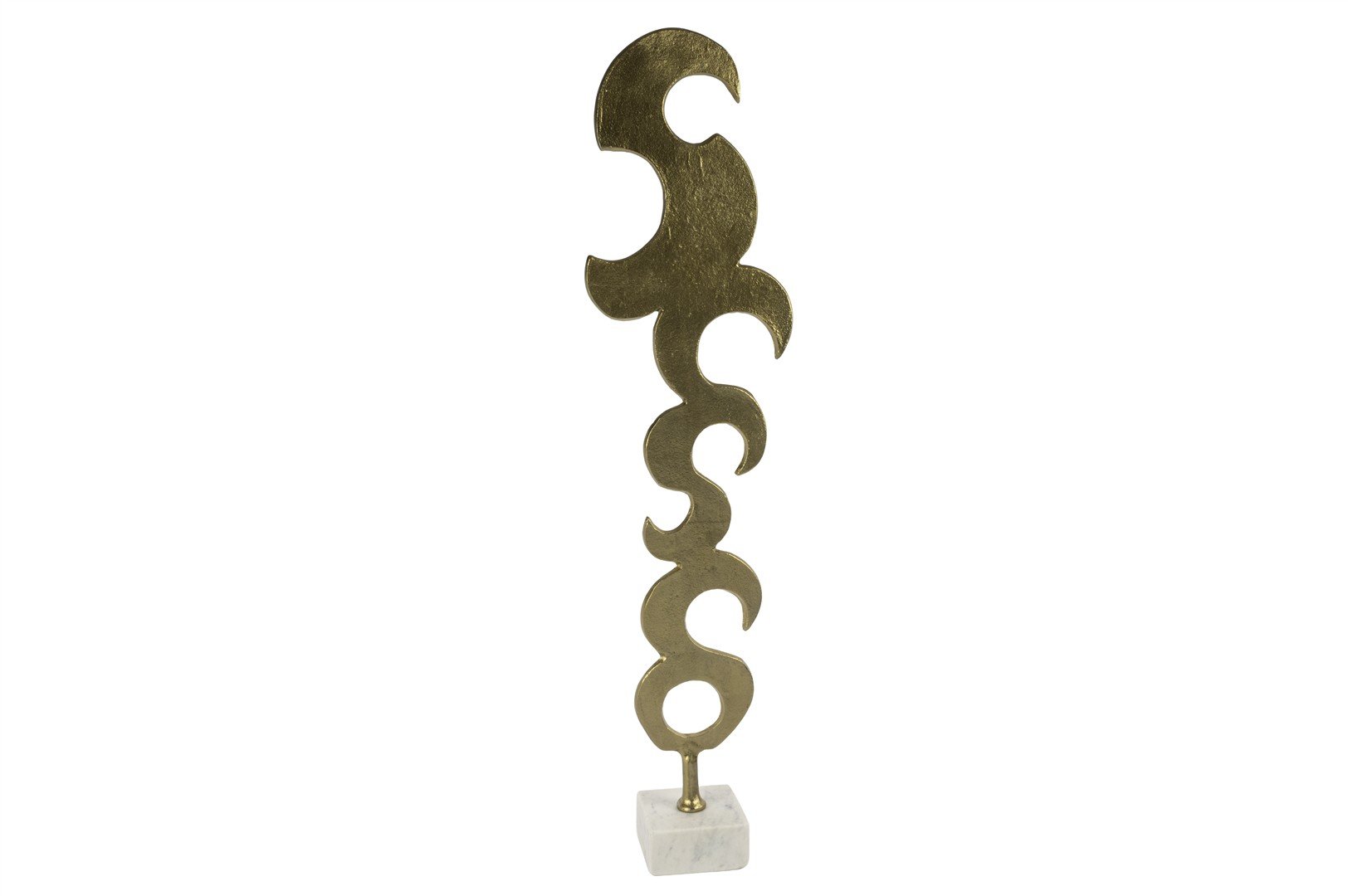 Mermer Ayaklı Gold Dekoratif Obje 87x21cm