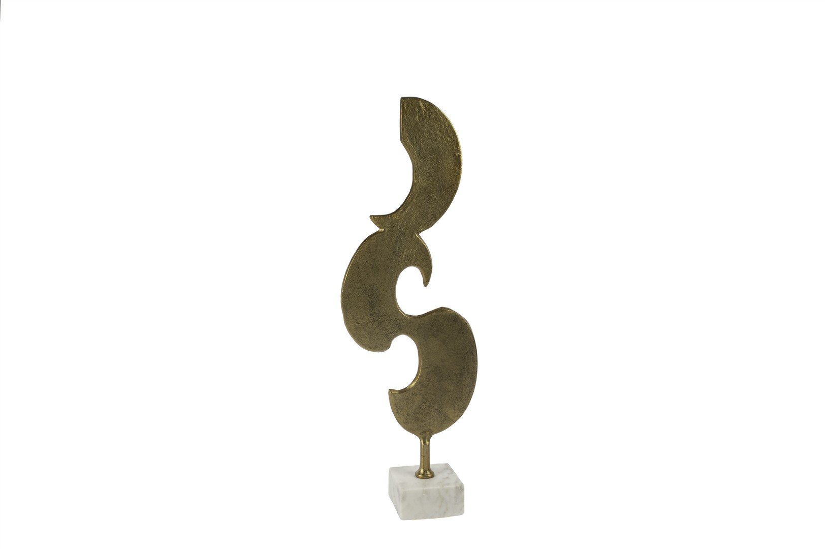 Mermer Ayaklı Gold Dekoratif Obje 66x22cm
