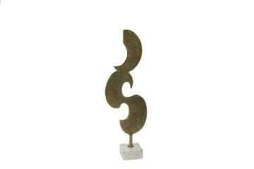 Mermer Ayaklı Gold Dekoratif Obje 66x22cm