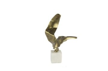 Mermer Ayaklı Gold Dekoratif Yaprak 36x30cm