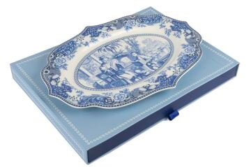 Blue Garden Tekli Oval Servis Tabağı 25x34cm