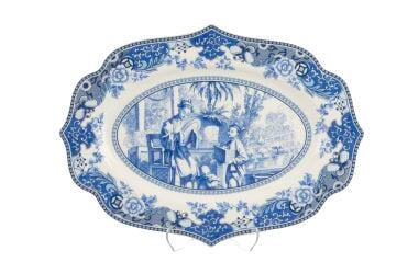 Blue Garden Tekli Oval Servis Tabağı 25x34cm