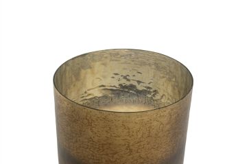 Bronz Gold Alüminyum Dekoratif Mumluk 26x33cm